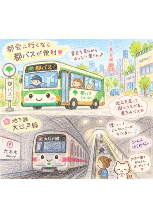 都会に行くなら都バスが便利