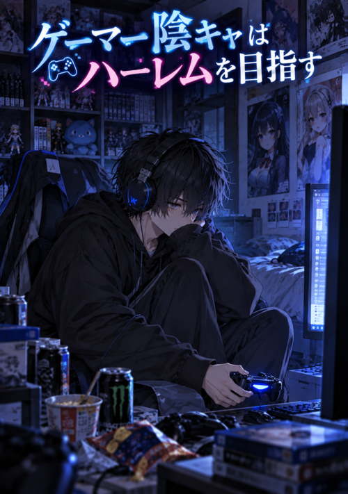 『ゲーマー陰キャはハーレムを目指す』（畝澄ヒナ） 表紙