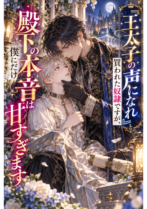 『「王太子の声になれ」と買われた奴隷ですが、殿下の本音は僕にだけ甘すぎます』（穂月あき） 表紙