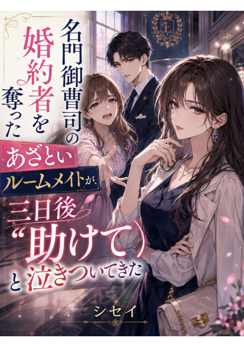 『名門御曹司の婚約者を奪ったあざといルームメイトが、三日後「助けて」と泣きついてきた』（熾星） 表紙