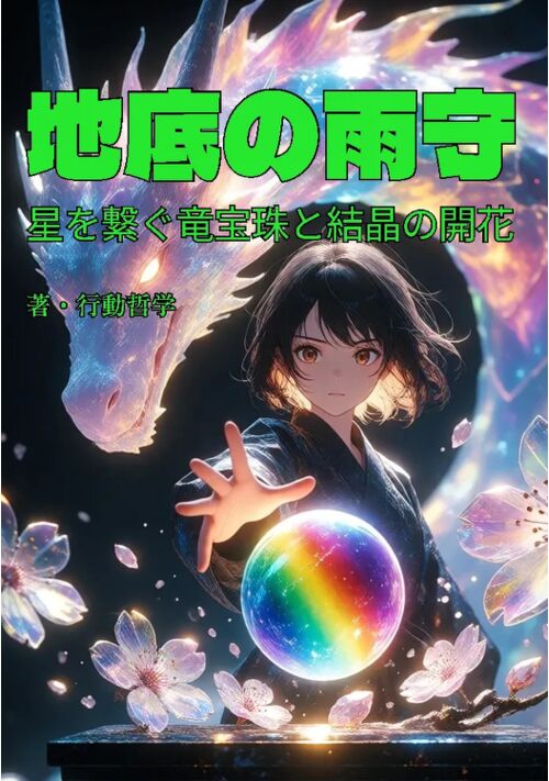 『地底の雨守（あめもり） ―星を繋ぐ竜宝珠と結晶の開花―』（行動哲学） 表紙