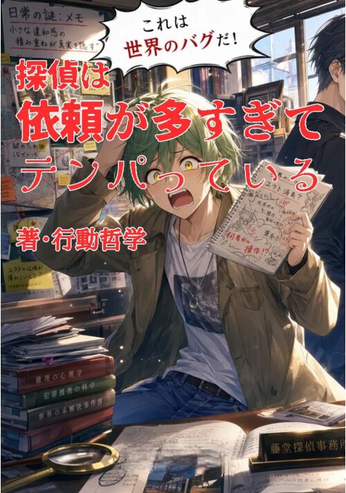 『『探偵は依頼が多すぎてテンパっている』』（行動哲学） 表紙