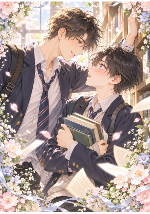 『付き合うって、何すんの？　～男子高校生たちの、はじめての恋～』（いちみりヒビキ） 表紙