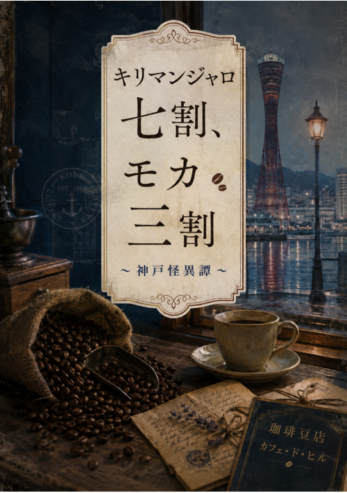 『キリマンジャロ七割、モカ三割　～坂の下の珈琲店と神戸の記憶～』（第三ひよこ丸） 表紙
