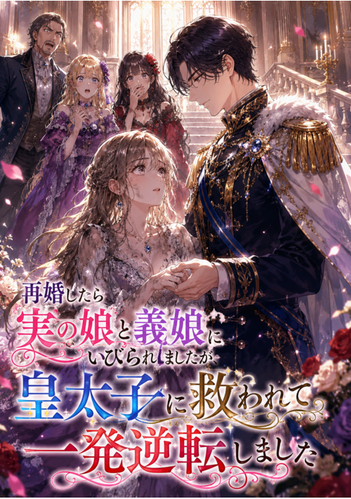 『再婚したら実の娘と義娘にいびられましたが、皇太子に救われて一発逆転しました』（satomi） 表紙