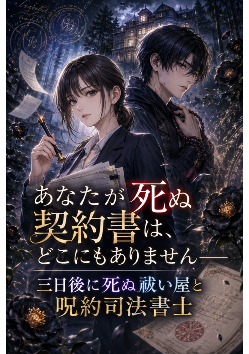 「あなたが死ぬ契約書は、どこにもありません」――三日後に死ぬ祓い屋を、呪いを登記する女司法書士が相続手続で救います 表紙