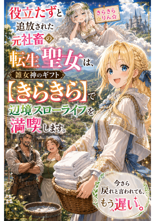 役立たずと追放された元社畜の転生聖女は、雑女神のギフト【きらきら】で辺境スローライフを満喫します。今さら戻れと言われても、もう遅い。