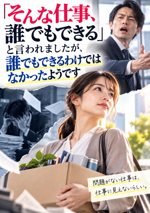 『「そんな仕事、誰でもできる」と言われましたが、誰でもできるわけではなかったようです』（よみなぎ） 表紙