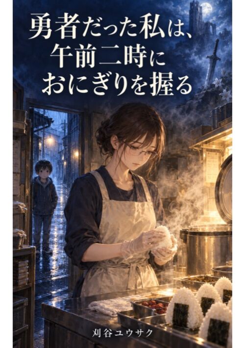 『勇者だった私は、午前二時におにぎりを握る』（刈谷ユウサク） 表紙