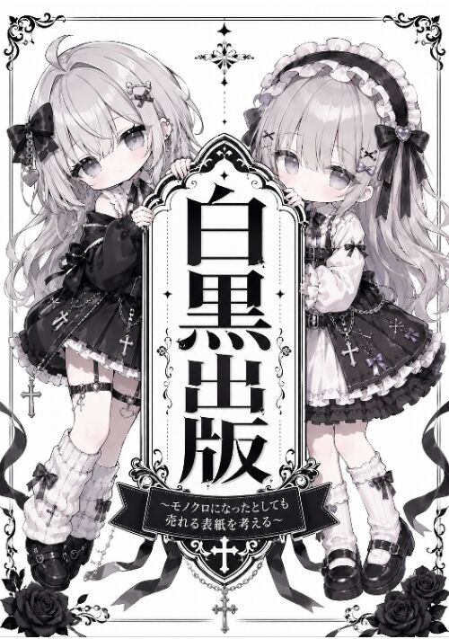 『白黒出版～モノクロになったとしても売れる表紙を考える～』（伊阪証） 表紙