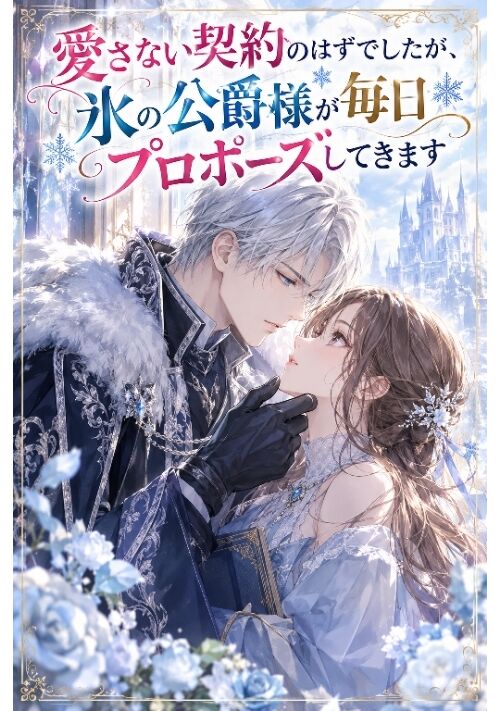 『「愛さないでください」と契約したら、氷の公爵様に毎朝求婚されるようになりました』（春野ケイ） 表紙