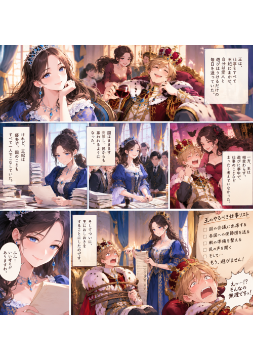 『全部、王妃まかせで、愛人とイチャついてばかりいる王なので、ざまぁ…いえ、お仕置きしました！』（新堂　鈴杏子） 表紙