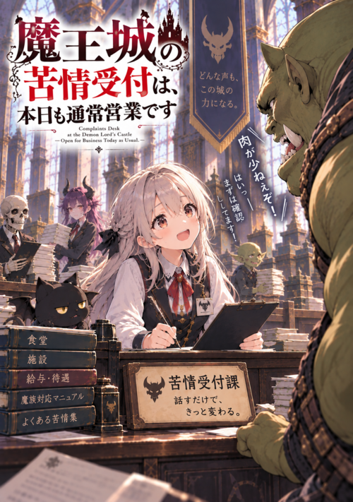 『魔王城の苦情受付は、本日も通常営業です』（ナツナ・クラウン） 表紙