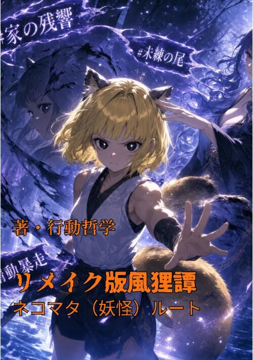 『リメイク版風狸譚・ネコマタ（妖怪）ルート』（行動哲学） 表紙