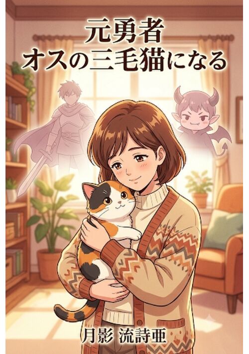 『元勇者🐾オスの三毛猫になる〜魔王の呪いと🐾ちゅ〜るの誘惑と君への誓い〜』（月影 流詩亜） 表紙