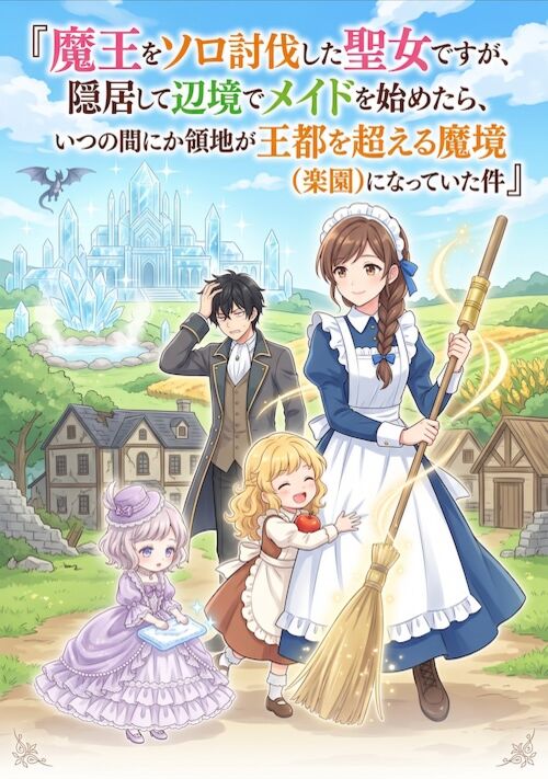 魔王をソロ討伐した聖女ですが、隠居して辺境でメイドを始めたら、いつの間にか領地が王都を超える魔境（楽園）になっていた件