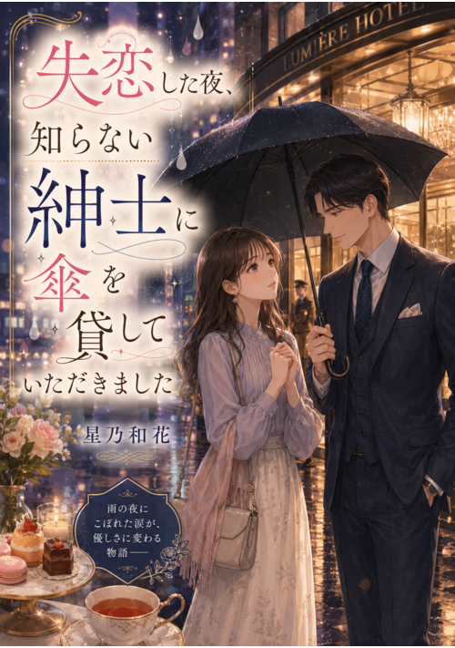 『『失恋した夜、知らない紳士に傘を貸していただきました』』（星乃和花） 表紙