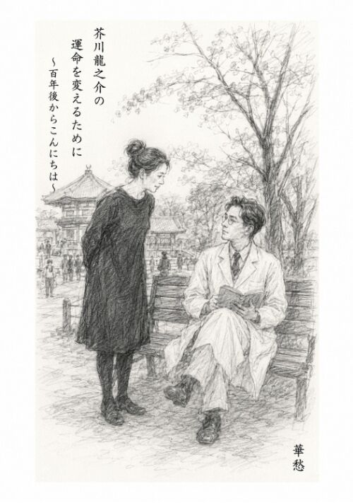『芥川龍之介の運命を変えるために～百年後からこんにちは～』（華愁） 表紙