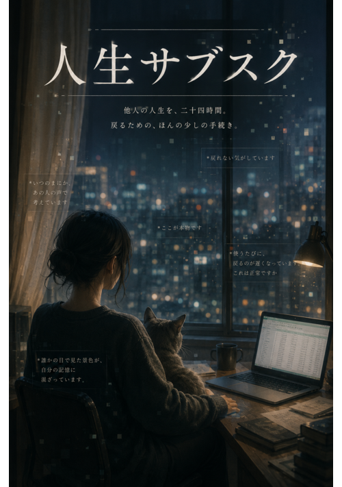 『【短編】 人生サブスク』（マチャオ） 表紙