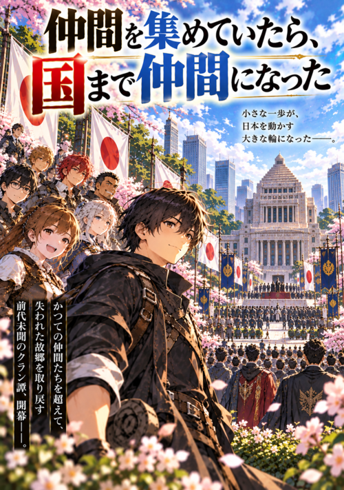 仲間を集めていたら、国まで仲間になった 表紙