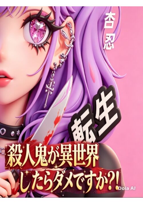『殺人鬼が異世界転生したらダメですか？！』（杏忍AI） 表紙