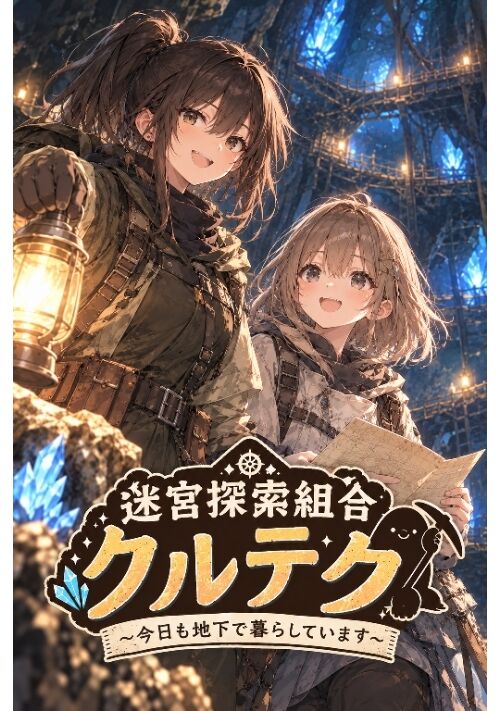 『迷宮探索組合クルテク〜今日も地下で暮らしています〜』（Tareka） 表紙