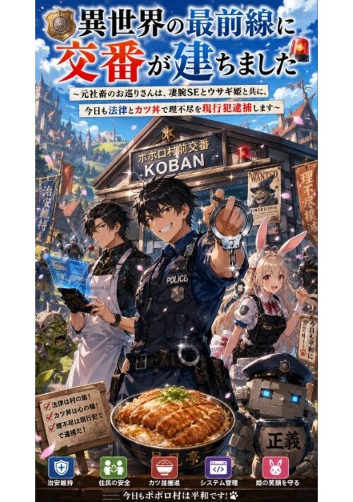異世界の最前線に交番が建ちました〜元社畜のお巡りさんは、凄腕SEとウサギ姫と共に、今日も法律とカツ丼で理不尽を現行犯逮捕します〜