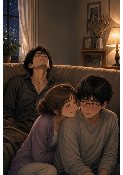 【コンテスト受賞作】酔い潰れたイケメン夫の隣で、美人妻が巨根童貞に跨った夜