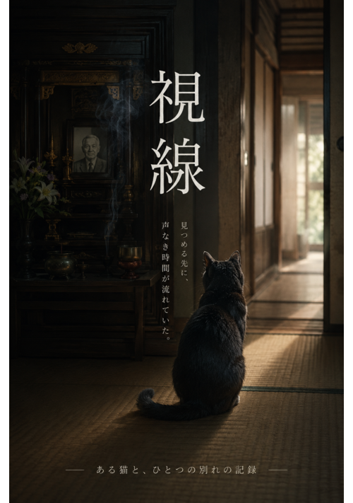 『【短編021】 視線：見えないものを見つめる猫と少女』（マチャオ） 表紙