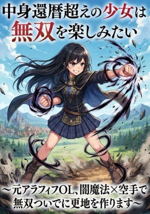 中身還暦超えの少女は無双を楽しみたい〜元アラフィフOL、闇魔法×空手で無双ついでに更地を作ります〜