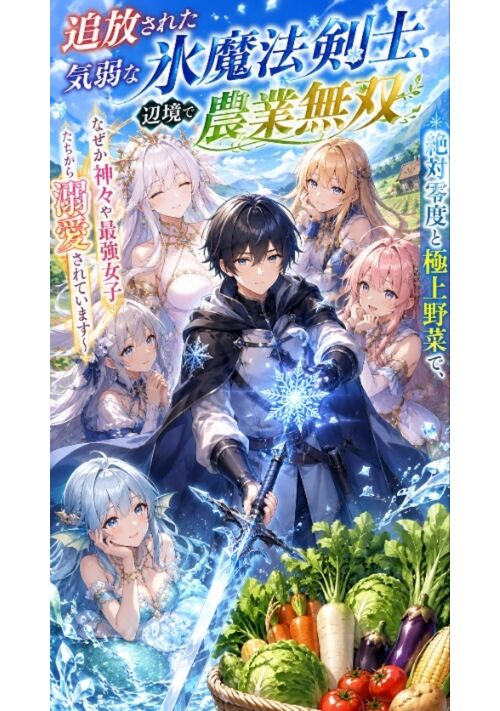 追放された気弱な氷魔法剣士、辺境で農業無双～絶対零度と極上野菜で、なぜか神々や最強女子たちから溺愛されています～