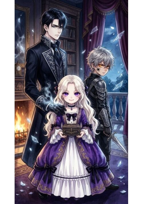 『『死に戻り幼女は二度目の人生で黒幕を嗤う〜冷血公爵父と暗殺者少年に溺愛されながら、完璧な復讐を〜』』（白狸） 表紙