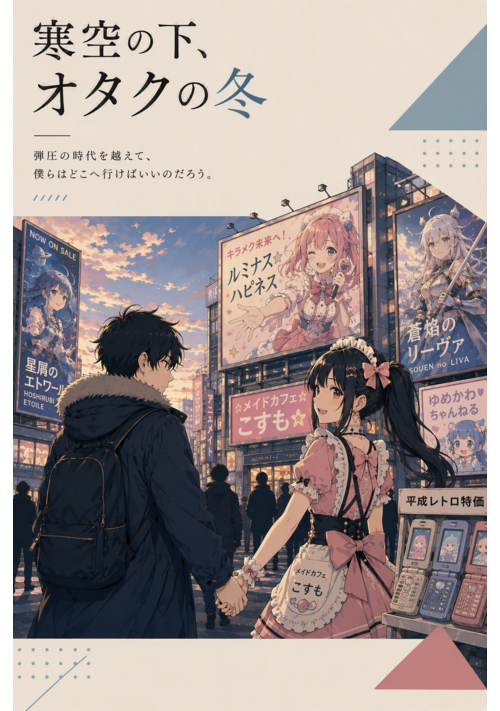 『寒空の下、オタクの冬』（ちヰご） 表紙