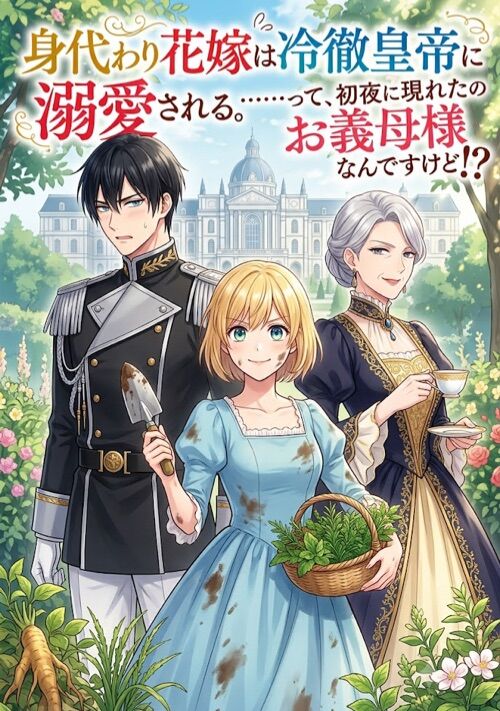 身代わり花嫁は冷徹皇帝に溺愛される。……って、初夜に現れたのお義母様なんですけど！？ 表紙