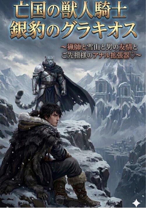 亡国の獣人騎士銀豹のグラキオス〜猟師と雪山と友情とご先祖様のアナル拡張器♡〜
