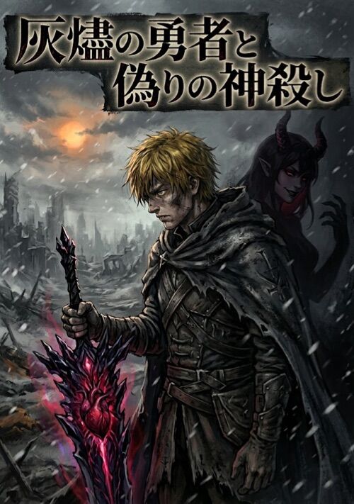 『灰燼の勇者と偽りの神殺し』（シマセイ） 表紙