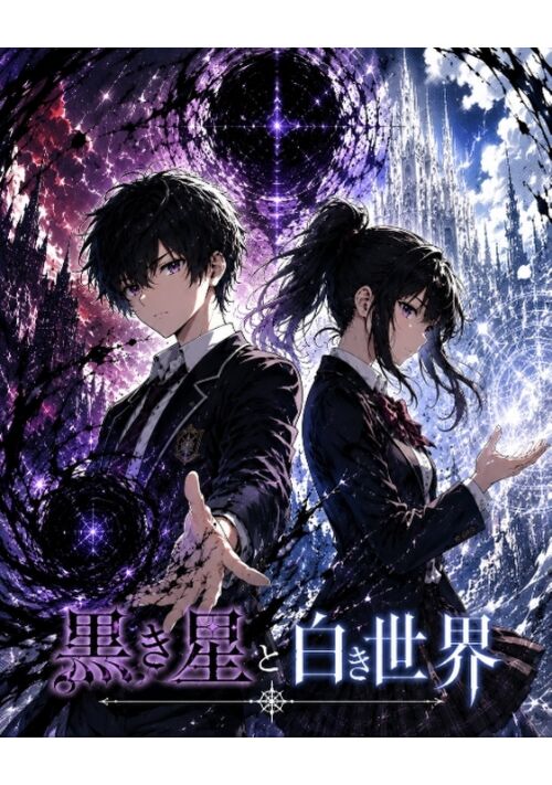 黒き星と白き世界。
