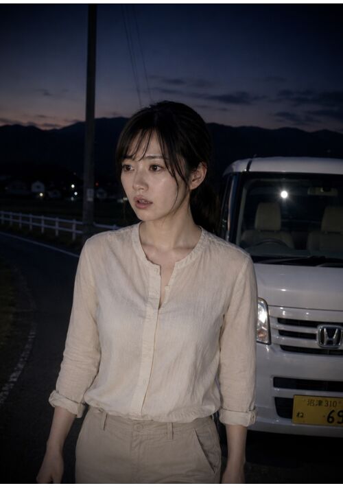 黒塗りの高級車と人妻