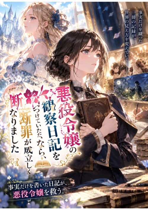 『『悪役令嬢の観察日記をつけていたら、断罪が成立しなくなりました』』（空理） 表紙