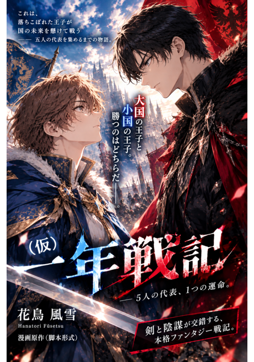 『（仮）一年戦記（脚本形式・５話+設定資料）』（花鳥　風雪） 表紙