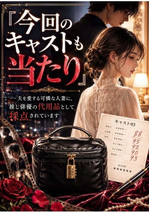 『「今回のキャストも当たり」——夫を愛する可憐な人妻に、推し俳優の代用品として採点されています』（マリ・シンジュ） 表紙