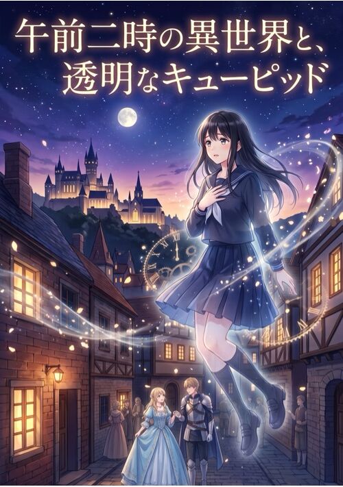 『午前二時の異世界と、透明なキューピッド』（シマセイ） 表紙