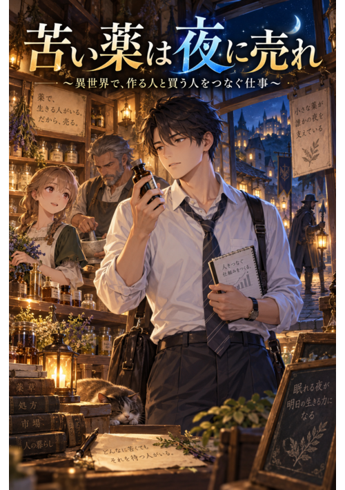 苦い薬は夜に売れ ～異世界で、作る人と買う人をつなぐ仕事～