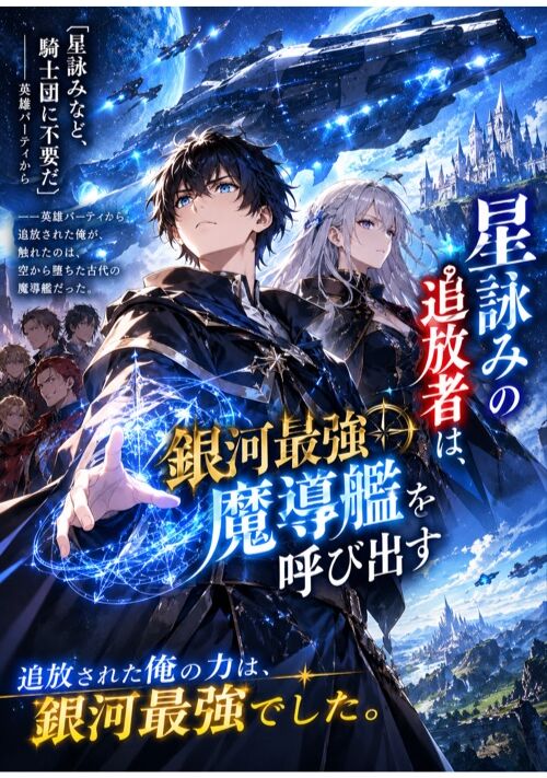 『『星詠みの追放者は、銀河最強の魔導艦を呼び出す』』（空理） 表紙