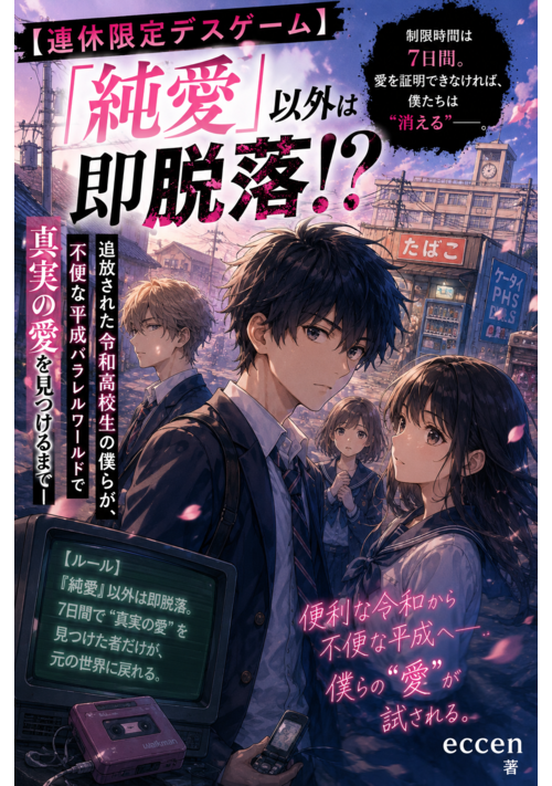 【連休限定デスゲーム】「純愛」以外は即脱落！？ 追放された令和高校生の僕らが、不便な平成パラレルワールドで真実の愛を見つけるまで