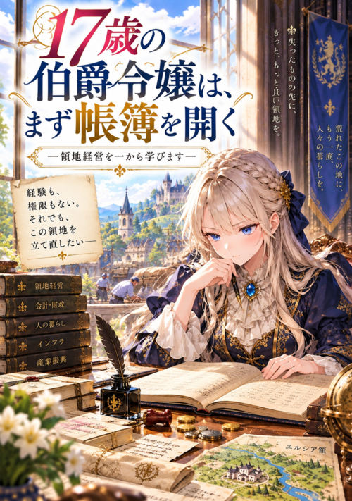 『17歳の伯爵令嬢は、まず帳簿を開く』 ―領地経営を一から学びます―