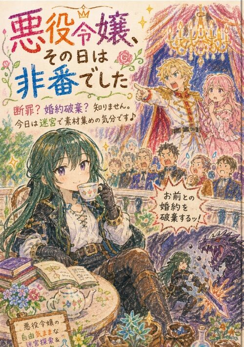 『悪役令嬢、その日は非番でした』（ぱすた屋さん） 表紙