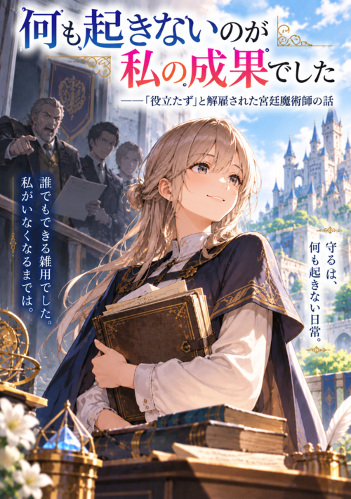 何も起きないのが私の成果でした――「役立たず」と解雇された宮廷魔術師の話 表紙