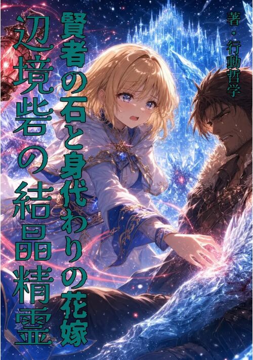 『賢者の石と身代わりの花嫁 ――辺境砦の結晶精霊――』（行動哲学） 表紙