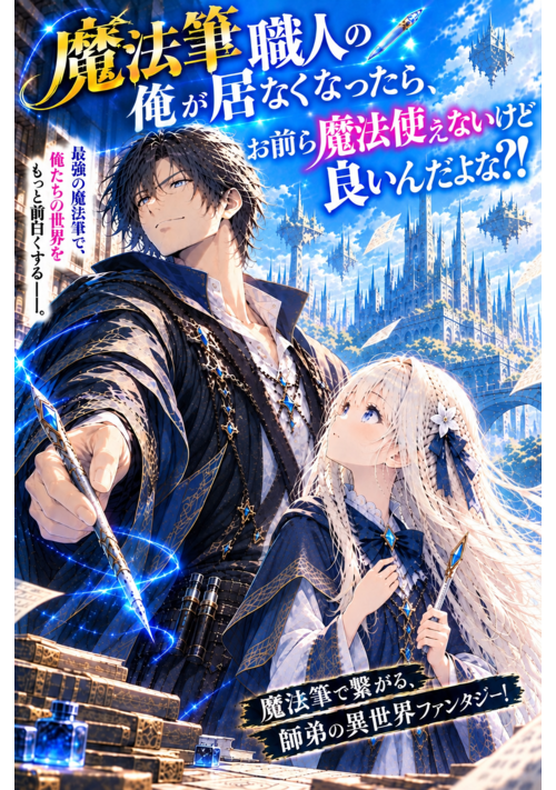 『魔法筆職人の俺が居なくなったら、お前ら魔法使えないけど良いんだよな？！』（ナツナ・クラウン） 表紙